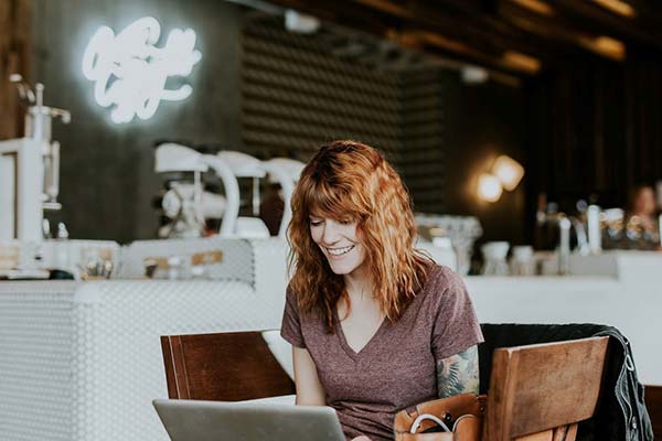 woman on laptop